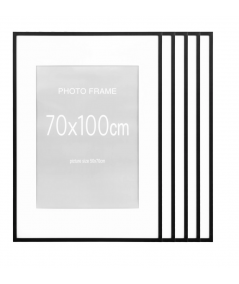 Marbella billederammer i sort MDF med glas 70x100 cm – 5 stk