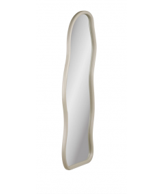 Bega spejl i organisk form i beige