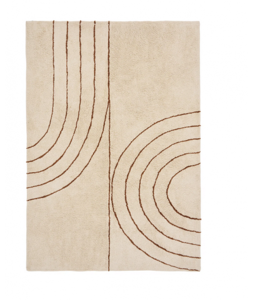 Tampa gulvtæppe lavet i beige bomuld 160x230 cm