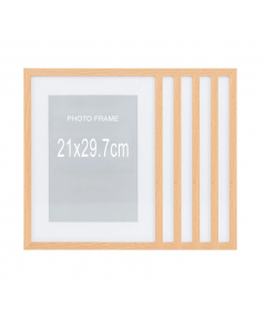 Marbella billederammer i natur MDF med glas 21x29,70 cm – 5 stk