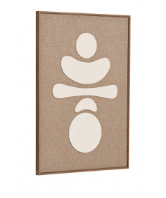 Diva relief vægdekoration i beige 50x70 cm – variant 2