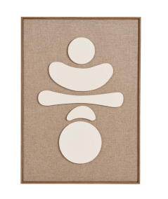 Diva relief vægdekoration i beige 50x70 cm – variant 2