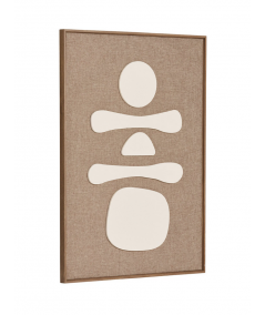 Diva relief vægdekoration i beige 50x70 cm – variant 1