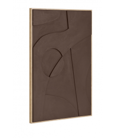 Isabella relief vægdekoration i brun – variant 2