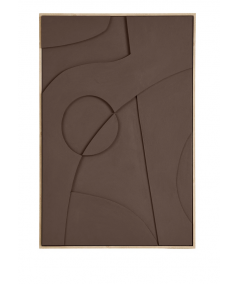 Isabella relief vægdekoration i brun – variant 2