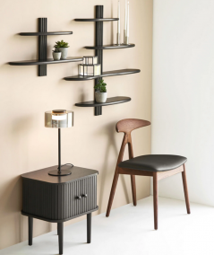 Cholet bordlampe lavet i sort glas