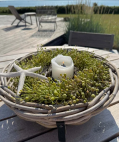 A2 Living Mini rund rattanbakke i kubu med Ø10 cm hul
