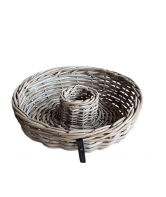 A2 Living Mini rund rattanbakke i kubu med Ø10 cm hul