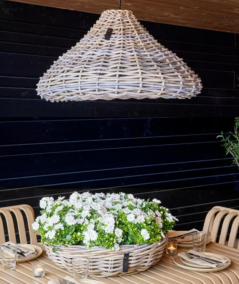 A2 Living Onion rattanlampe i kubu