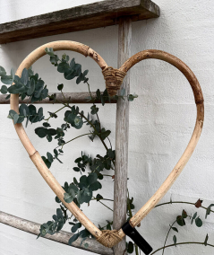 A2 Living Mini dekorationshjerte i rattan