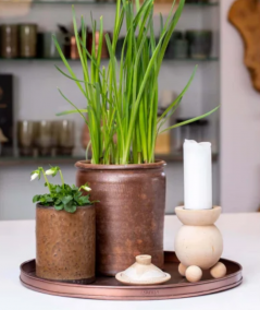 A2 Living runde dekorationsbakker i kobber-look – 4 stk.