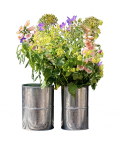 Galv. vase sæt m. 2 stk. / 2 str.