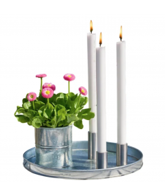 Galvaniseret mini rund dekobakke
