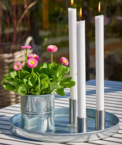 Galvaniseret mini rund dekobakke