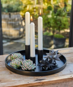 Sort mini rund dekobakke
