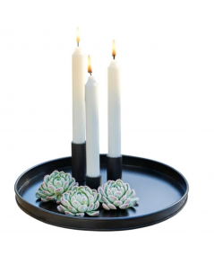 Sort mini rund dekobakke