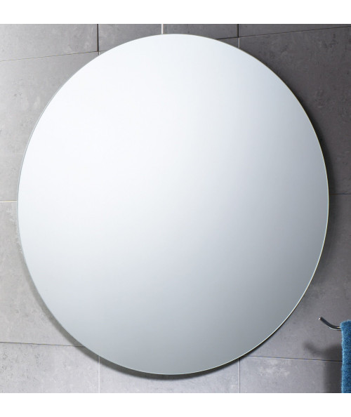 HeFe - Rundt spejl med ramme - hvidt