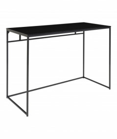 Vita skrivebord med sort bordplade