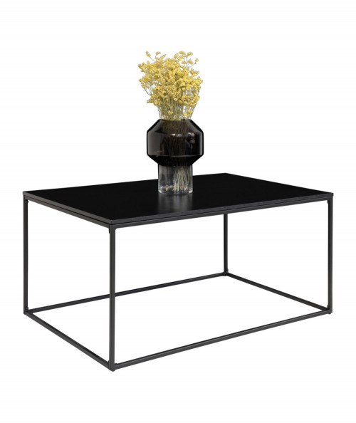 Vita coffe table/sofabord med sort bordplade