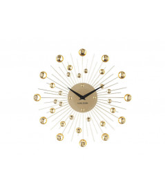 Vægur sunburst crystal ø30 ( guld )