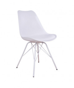 Oslo Spisebordsstol - Stol i hvid med hvide ben