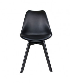 Viborg Spisebordsstol - Stol i sort med sorte træben