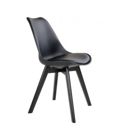 Viborg Spisebordsstol - Stol i sort med sorte træben