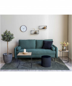 Imola 2,5 Personers Sofa - 2,5 Personers sofa i grøn med sort metal ben