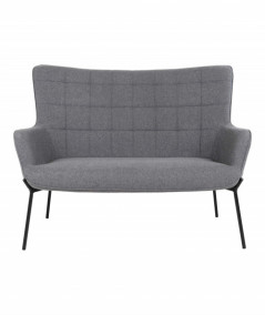 Glasgow Sofa - 2 personers sofa i grå med sorte ben