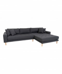 Lido Lounge Sofa - Sofa højrevendt i mørkegrå HN1002