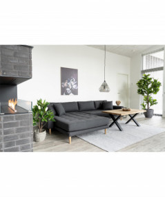 Lido Lounge Sofa - Sofa venstrevendt i mørkegrå HN1002