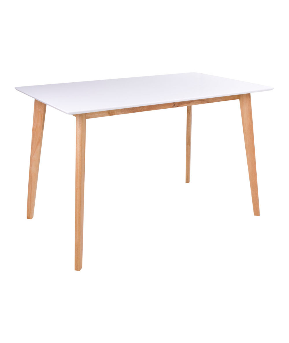 Vojens Spisebord - Spisebord i hvid og natur 120x70xh75 cm