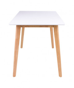 Vojens Spisebord - Spisebord i hvid og natur 120x70xh75 cm