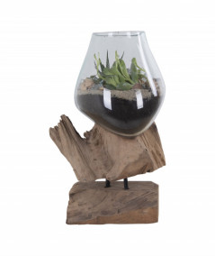 San Marino Waterdrop - Vanddråbe i glas med træfod h25 cm