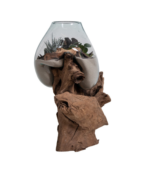 San Marino Waterdrop - Vanddråbe i glas med træfod h50 cm