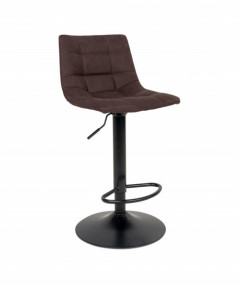 Middelfart barstol i mørkebrun med sorte ben