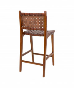 Perugia barstol i brun med brunt læder