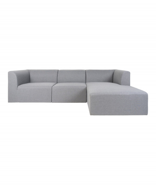 Alba lounge sofa i lysegrå - højrevendt