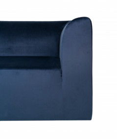 Alba lounge sofa i mørkeblå velour - venstrevendt