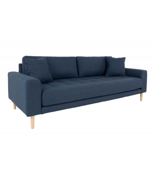 Lido 3 personers sofa i mørkeblå med to puder