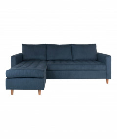 Firenze sofa i blå fløjl med træben