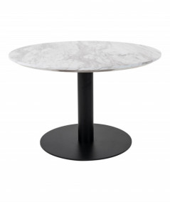 Bolzano sofabord med top i marmor look og sort ben