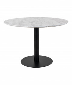 Bolzano Spisebord med top i marmor look og sort ben
