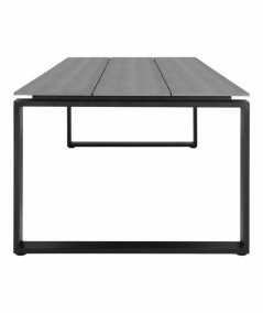 Denver havebord med bordplade i grå nonwood og sorte ben
