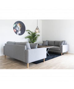 Lido 2,5 personers Sofa i lysegrå med to puder