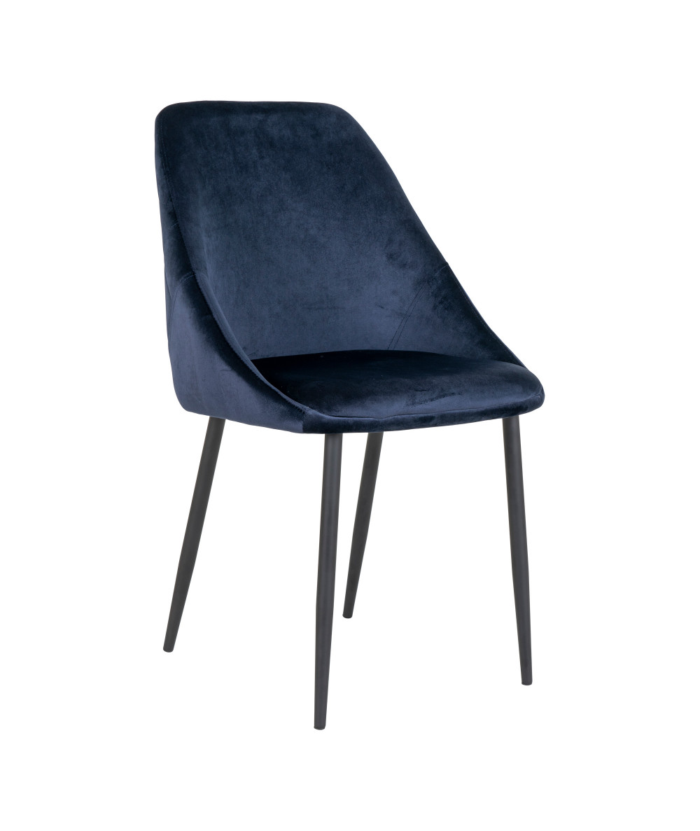 Porto spisebordsstol i blå velour