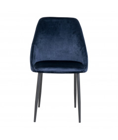 Porto spisebordsstol i blå velour