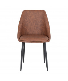 Porto spisebordsstol i brun kunstlæder