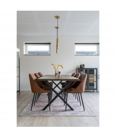 Porto spisebordsstol i brun kunstlæder