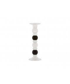 Lupin lysestage i røg farvet glas - 31 cm